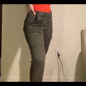 WHBM cropped embroidered pants